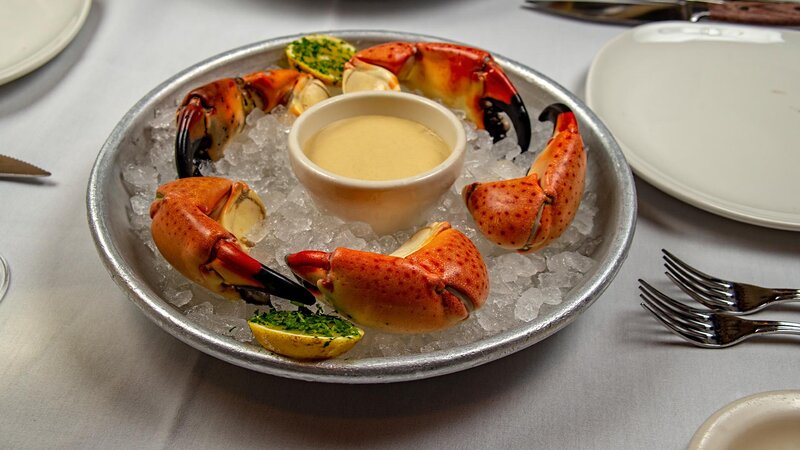 Closeup of stone crab claws
